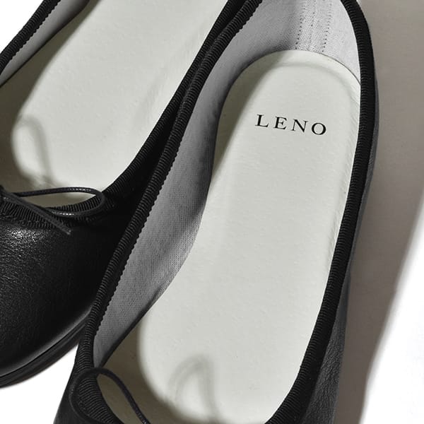 LENO リノ BALLET SHOES バレエシューズ スムース カウレザーWHITE BLACK IVORY ブラック アイボリー ホワイト